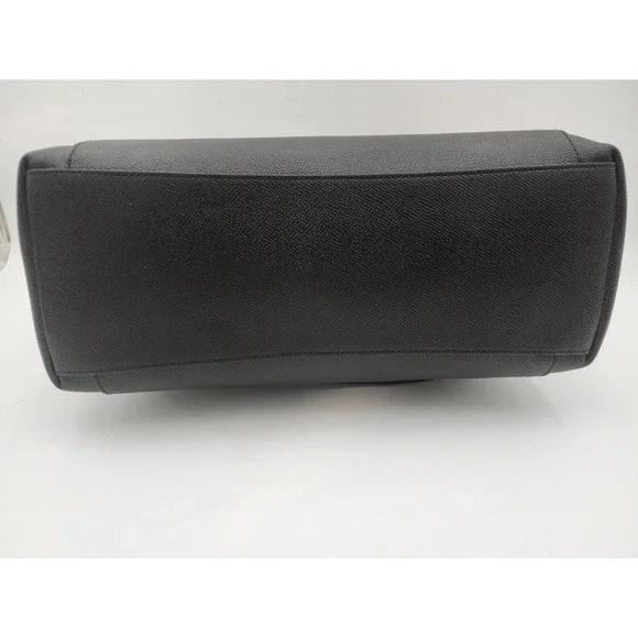 Coach Ava Tote Crossgrain Black Leather Shoulder Bag with Gold F57526 - Picture 11 of 15